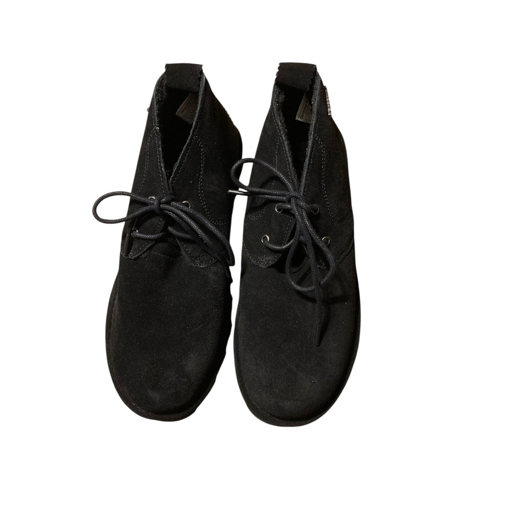 Bearpaw Mens Black Suede Chukka Boots Lace Up Desert Ankle Boots Size 10